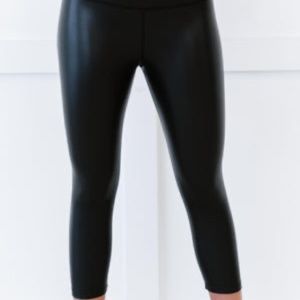 Faux leather capris